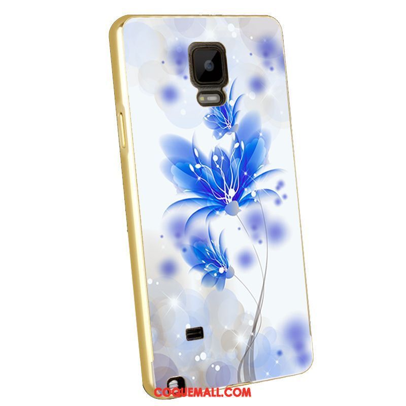 Étui Samsung Galaxy Note 4 Placage Métal Gaufrage, Coque Samsung Galaxy Note 4 Protection Border