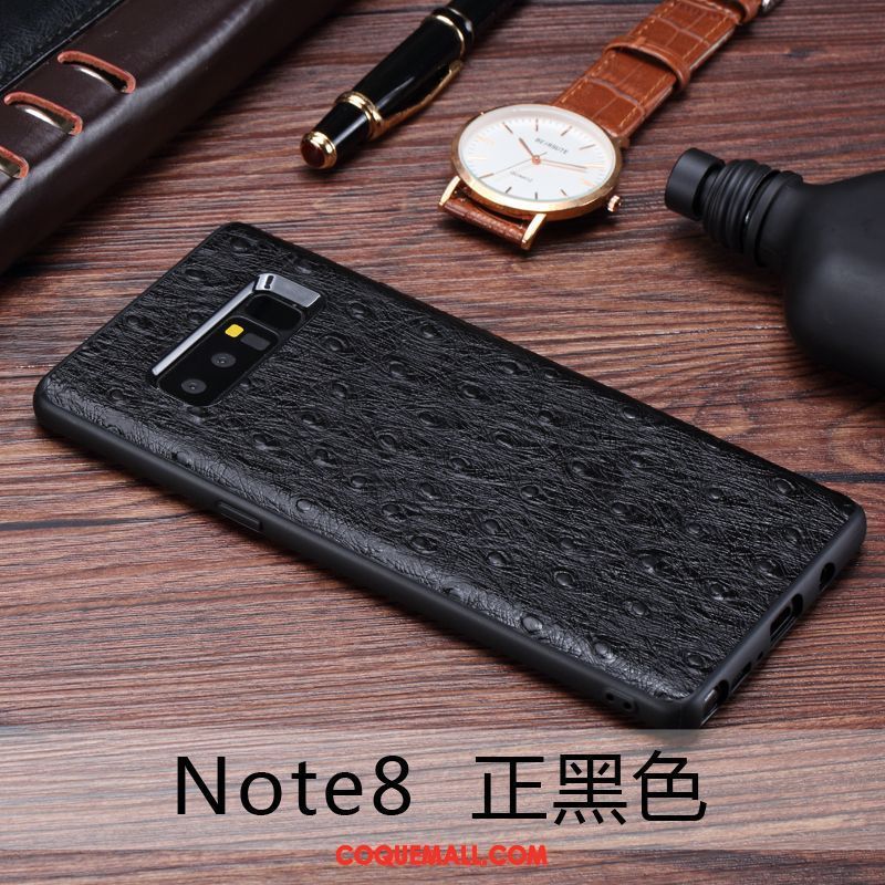 Étui Samsung Galaxy Note 8 Téléphone Portable Cuir Véritable Très Mince, Coque Samsung Galaxy Note 8 Créatif Personnalité