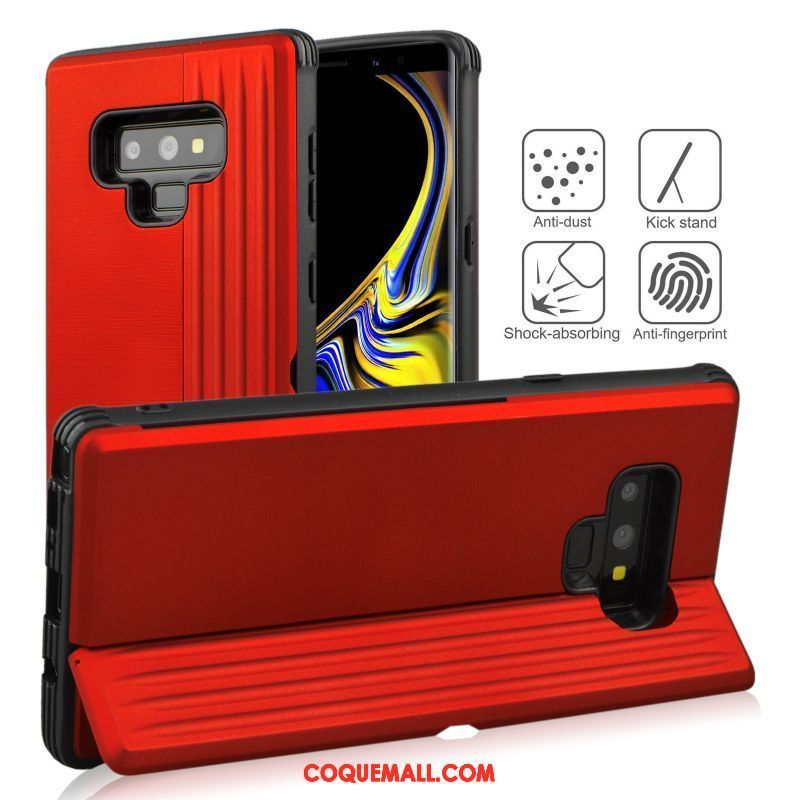 Étui Samsung Galaxy Note 9 Incassable Étoile Téléphone Portable, Coque Samsung Galaxy Note 9 Rouge Protection