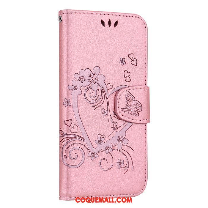 Étui Samsung Galaxy Note 9 Rose En Relief Étoile, Coque Samsung Galaxy Note 9 Téléphone Portable Amour