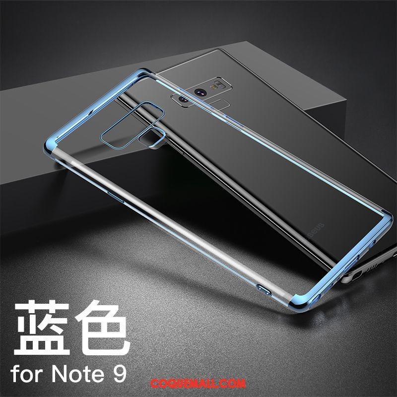 Étui Samsung Galaxy Note 9 Transparent Placage Étoile, Coque Samsung Galaxy Note 9 Protection Bleu Nackte Farbe