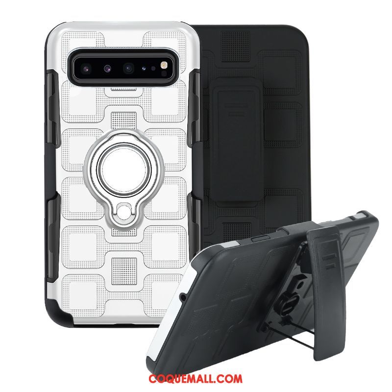 Étui Samsung Galaxy S10 5g Protection Blanc Téléphone Portable, Coque Samsung Galaxy S10 5g Support Étoile