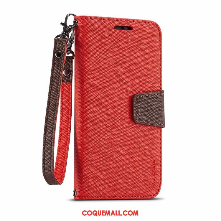 Étui Samsung Galaxy S10 5g Téléphone Portable En Cuir Rouge, Coque Samsung Galaxy S10 5g Toile Étoile