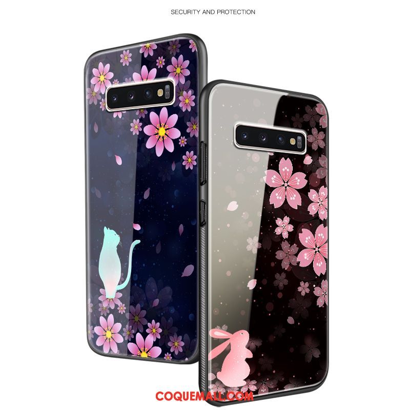 Étui Samsung Galaxy S10 Personnalité Créatif Fleur, Coque Samsung Galaxy S10 Incassable Protection
