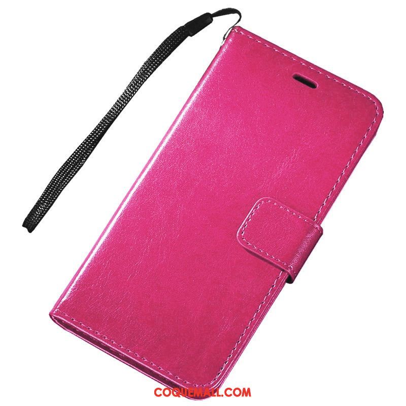 Étui Samsung Galaxy S10 Téléphone Portable Protection Carte, Coque Samsung Galaxy S10 Rouge En Cuir