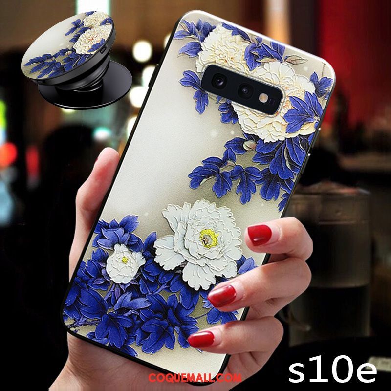 Étui Samsung Galaxy S10e Fluide Doux Fleur Tout Compris, Coque Samsung Galaxy S10e Protection Étoile