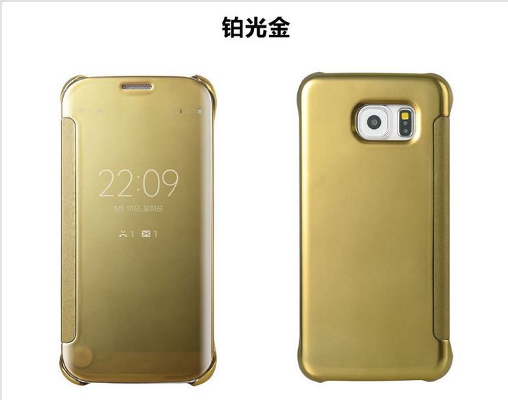 Étui Samsung Galaxy S6 Edge Accessoires Protection Or, Coque Samsung Galaxy S6 Edge Étoile Étui En Cuir