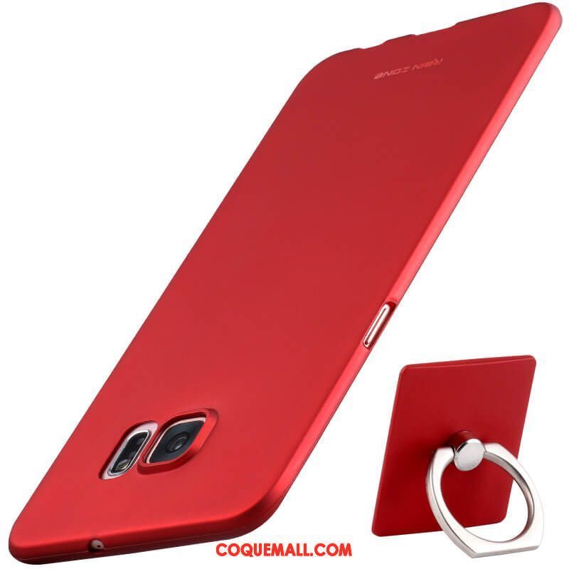 Étui Samsung Galaxy S6 Étoile Silicone Téléphone Portable, Coque Samsung Galaxy S6 Rouge Fluide Doux