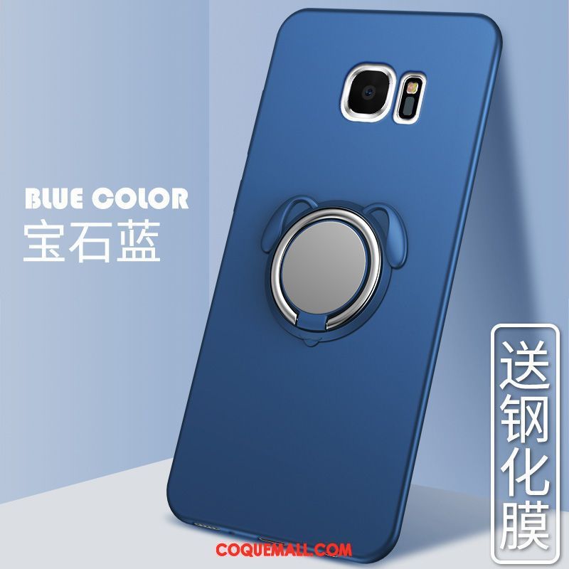 Étui Samsung Galaxy S7 Anneau Bleu Téléphone Portable, Coque Samsung Galaxy S7 Tendance Incassable