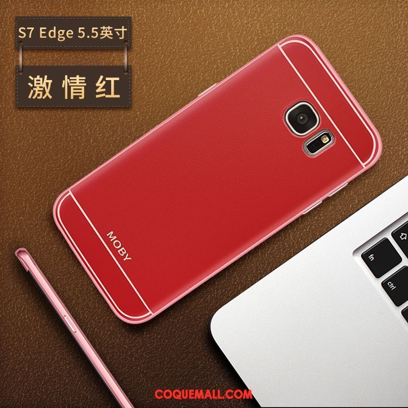 Étui Samsung Galaxy S7 Edge Incassable Nouveau Téléphone Portable, Coque Samsung Galaxy S7 Edge Rouge Protection