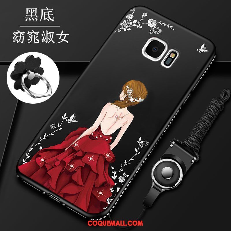Étui Samsung Galaxy S7 Silicone Téléphone Portable Incassable, Coque Samsung Galaxy S7 Protection Rouge