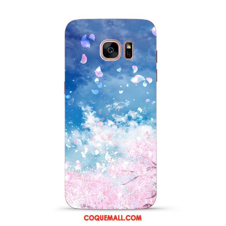 Étui Samsung Galaxy S7 Tout Compris Original Fluide Doux, Coque Samsung Galaxy S7 Rose Sakura