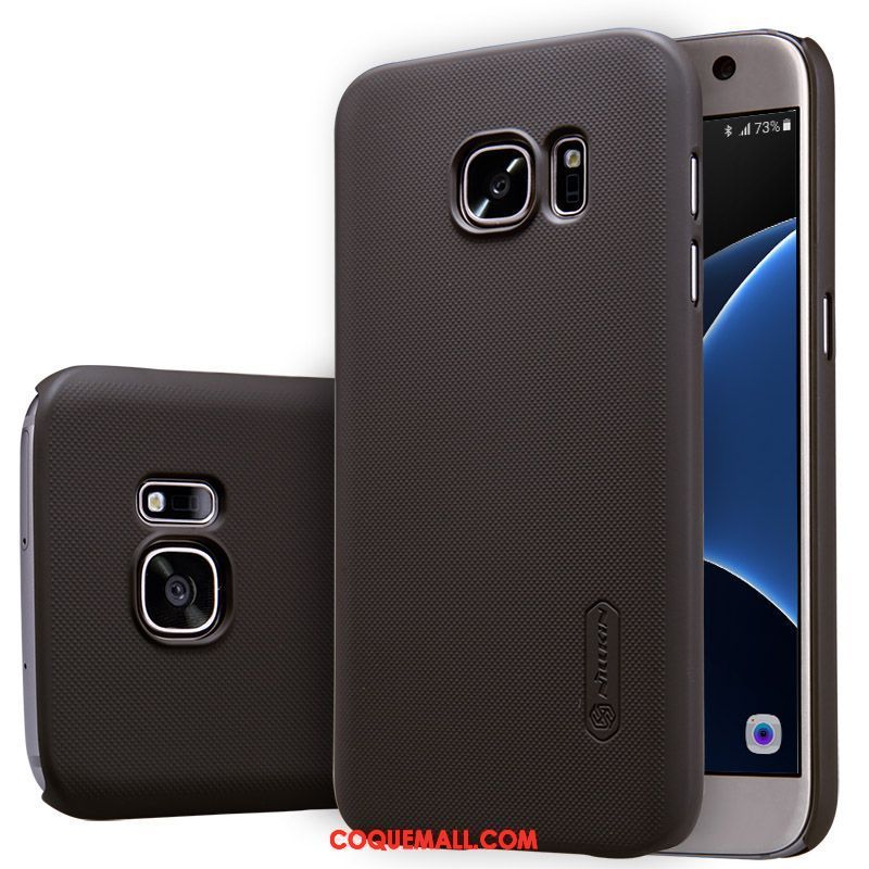 Étui Samsung Galaxy S7 Étoile Or Noir, Coque Samsung Galaxy S7 Téléphone Portable Délavé En Daim