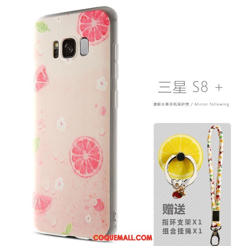 Étui Samsung Galaxy S8+ Tout Compris Rose Fluide Doux, Coque Samsung Galaxy S8+ Téléphone Portable Étoile