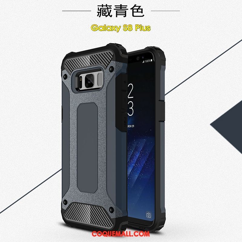 Étui Samsung Galaxy S8+ Téléphone Portable Épaissir Protection, Coque Samsung Galaxy S8+ Bleu Silicone