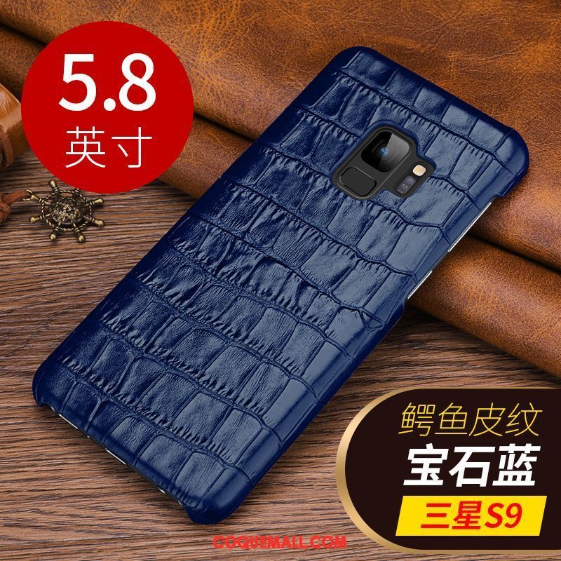 Étui Samsung Galaxy S9 Étoile Luxe Bleu, Coque Samsung Galaxy S9 Personnalité Téléphone Portable