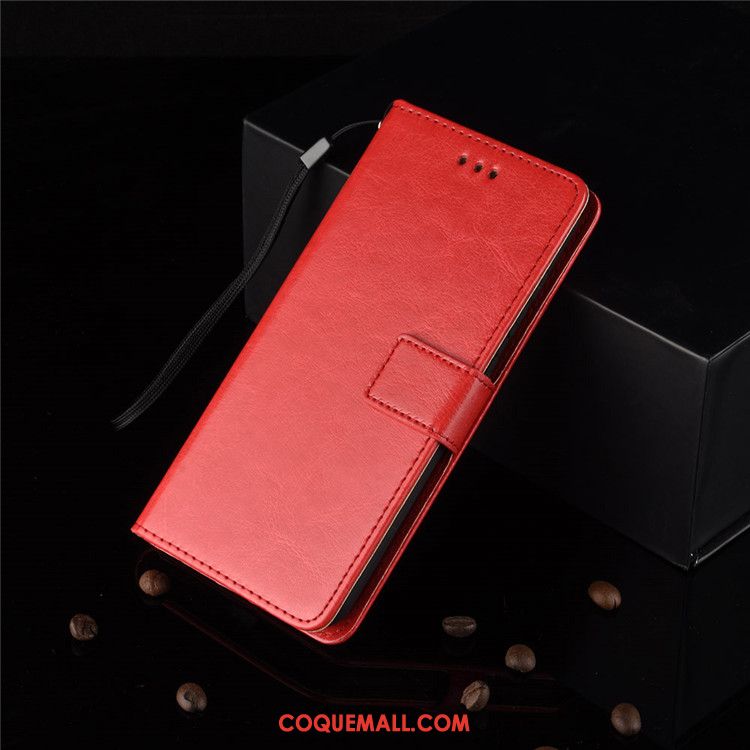 Étui Sony Xperia 10 Ii Protection En Cuir Portefeuille, Coque Sony Xperia 10 Ii Téléphone Portable Rouge