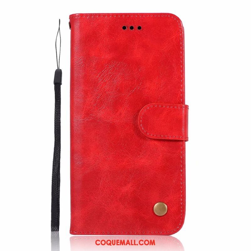 Étui Sony Xperia L2 Téléphone Portable Rouge Protection, Coque Sony Xperia L2 Carte Étui En Cuir