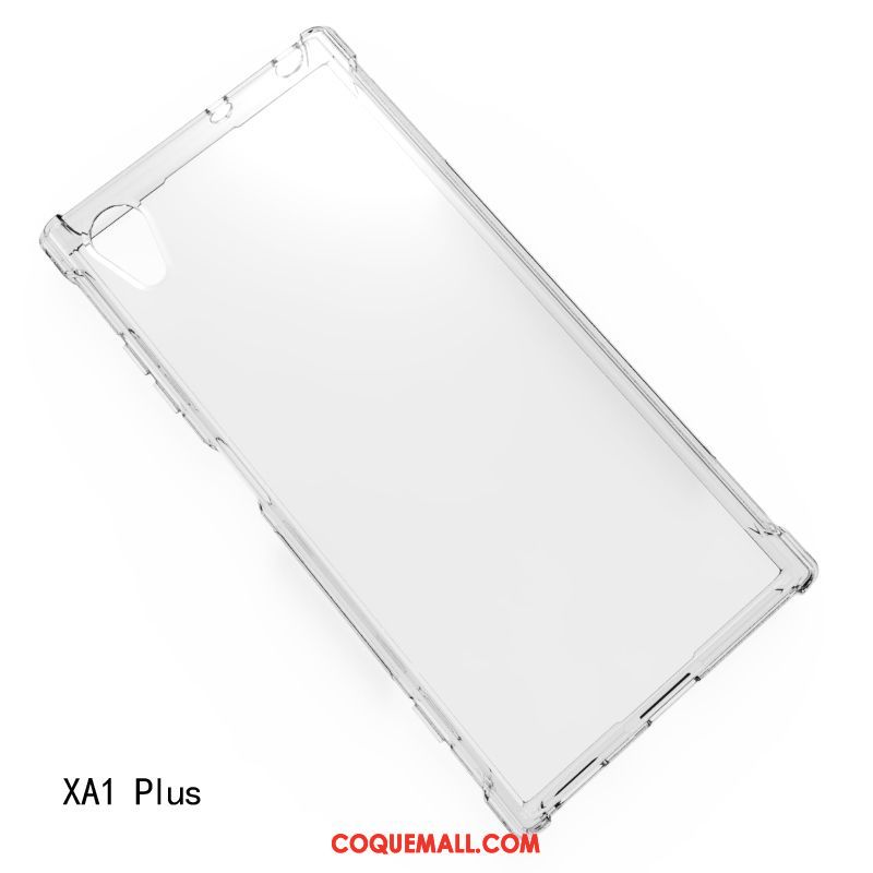 Étui Sony Xperia Xa1 Plus Fluide Doux Protection Blanc, Coque Sony Xperia Xa1 Plus Silicone Téléphone Portable