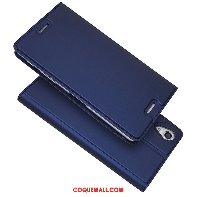 Étui Sony Xperia Xa1 Plus Protection Téléphone Portable Très Mince, Coque Sony Xperia Xa1 Plus Bleu Étui En Cuir