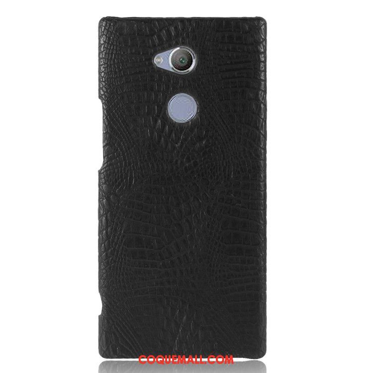 Étui Sony Xperia Xa2 Crocodile Modèle Noir Téléphone Portable, Coque Sony Xperia Xa2 Difficile Vintage