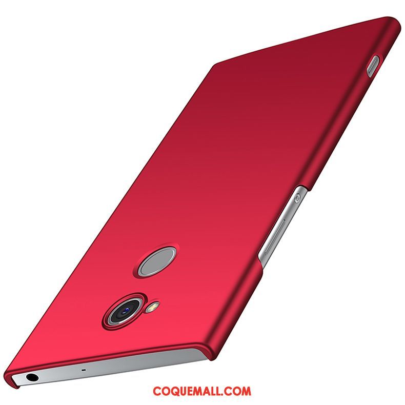 Étui Sony Xperia Xa2 Téléphone Portable Difficile Légères, Coque Sony Xperia Xa2 Rouge Délavé En Daim