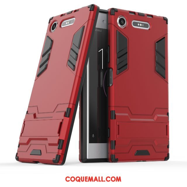 Étui Sony Xperia Xz1 Téléphone Portable Silicone Rouge, Coque Sony Xperia Xz1 Support Difficile
