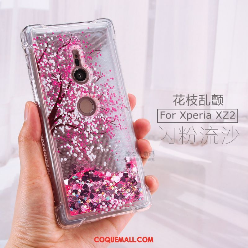 Étui Sony Xperia Xz2 Rose Incassable Créatif, Coque Sony Xperia Xz2 Tout Compris Téléphone Portable