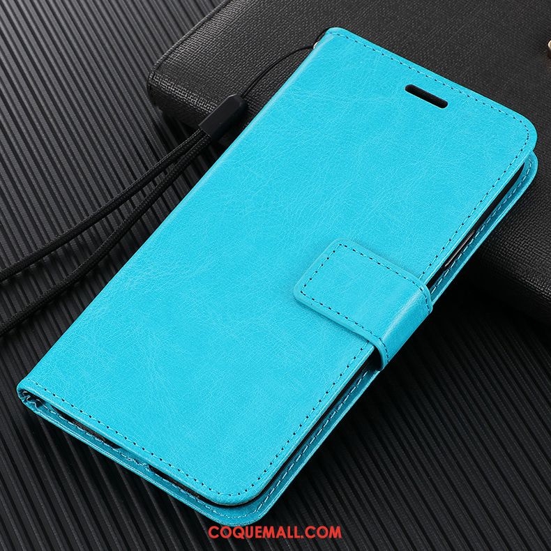 Étui Xiaomi Mi 10 En Cuir Bleu Téléphone Portable, Coque Xiaomi Mi 10 Portefeuille Silicone Beige