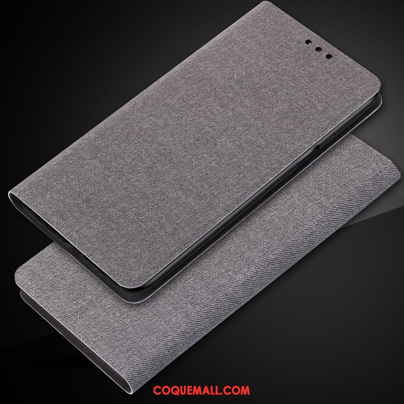 Étui Xiaomi Mi 8 Lite Gris Carte Petit, Coque Xiaomi Mi 8 Lite Incassable Téléphone Portable Beige