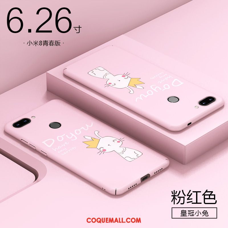 Étui Xiaomi Mi 8 Lite Personnalité Plastique Téléphone Portable, Coque Xiaomi Mi 8 Lite Petit Difficile Beige