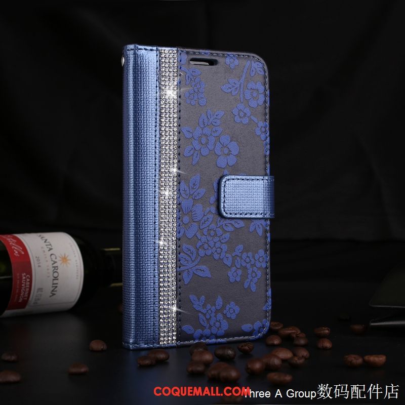 Étui Xiaomi Mi 8 Lite Silicone Clamshell Téléphone Portable, Coque Xiaomi Mi 8 Lite Étui En Cuir Bleu