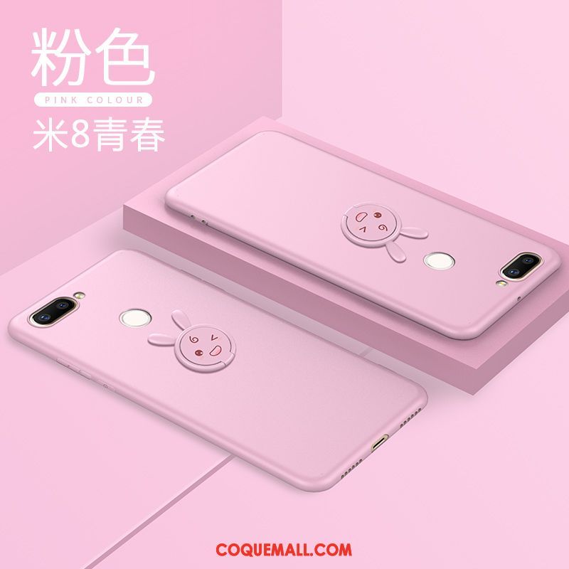 Étui Xiaomi Mi 8 Lite Tout Compris Petit Marque De Tendance, Coque Xiaomi Mi 8 Lite Jeunesse Personnalité Beige