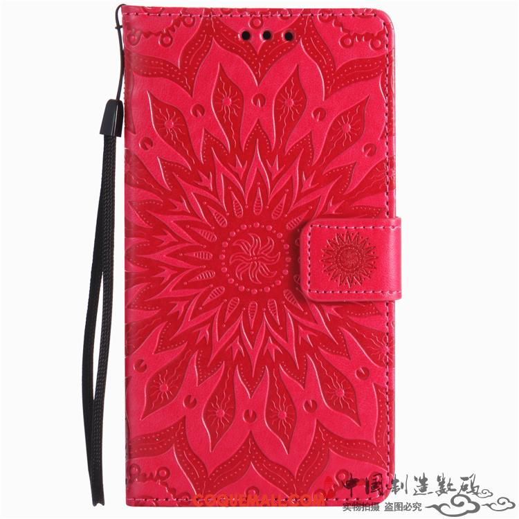 Étui Xiaomi Mi 8 Pro Étui En Cuir Protection Téléphone Portable, Coque Xiaomi Mi 8 Pro Rouge