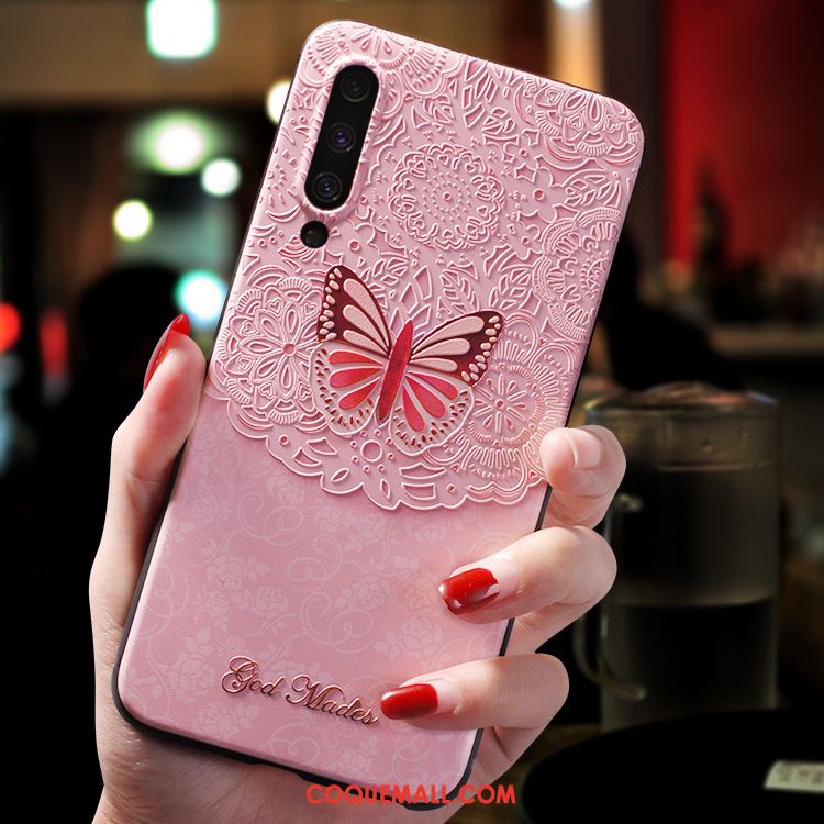 Étui Xiaomi Mi 9 Rose Incassable Téléphone Portable, Coque Xiaomi Mi 9 Tout Compris Petit Beige