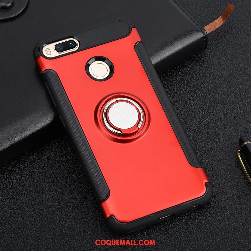 Étui Xiaomi Mi A1 Silicone Rouge Téléphone Portable, Coque Xiaomi Mi A1 Tendance Support Beige