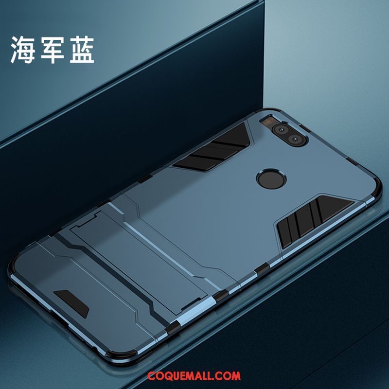 Étui Xiaomi Mi A1 Téléphone Portable Incassable Fluide Doux, Coque Xiaomi Mi A1 Bleu Petit Beige