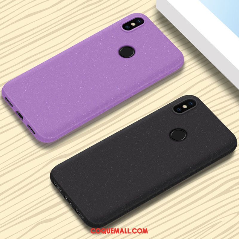 Étui Xiaomi Mi A2 Silicone Noir Téléphone Portable, Coque Xiaomi Mi A2 Délavé En Daim Petit Beige