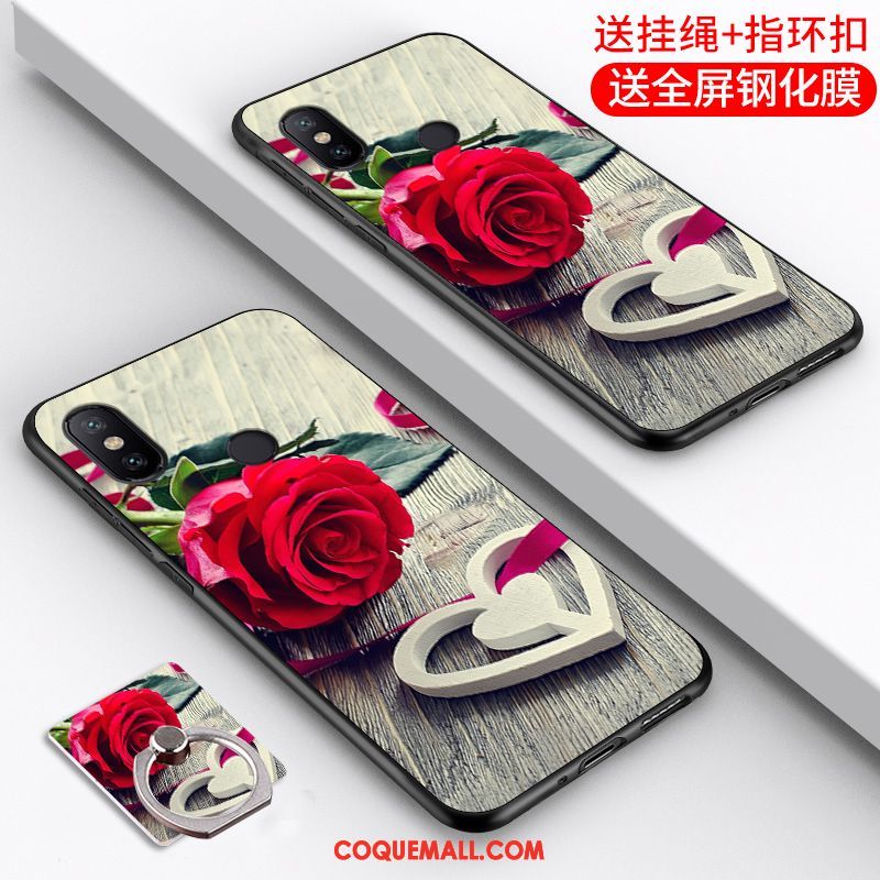Étui Xiaomi Mi A2 Téléphone Portable Rouge Protection, Coque Xiaomi Mi A2 Transparent Petit Beige