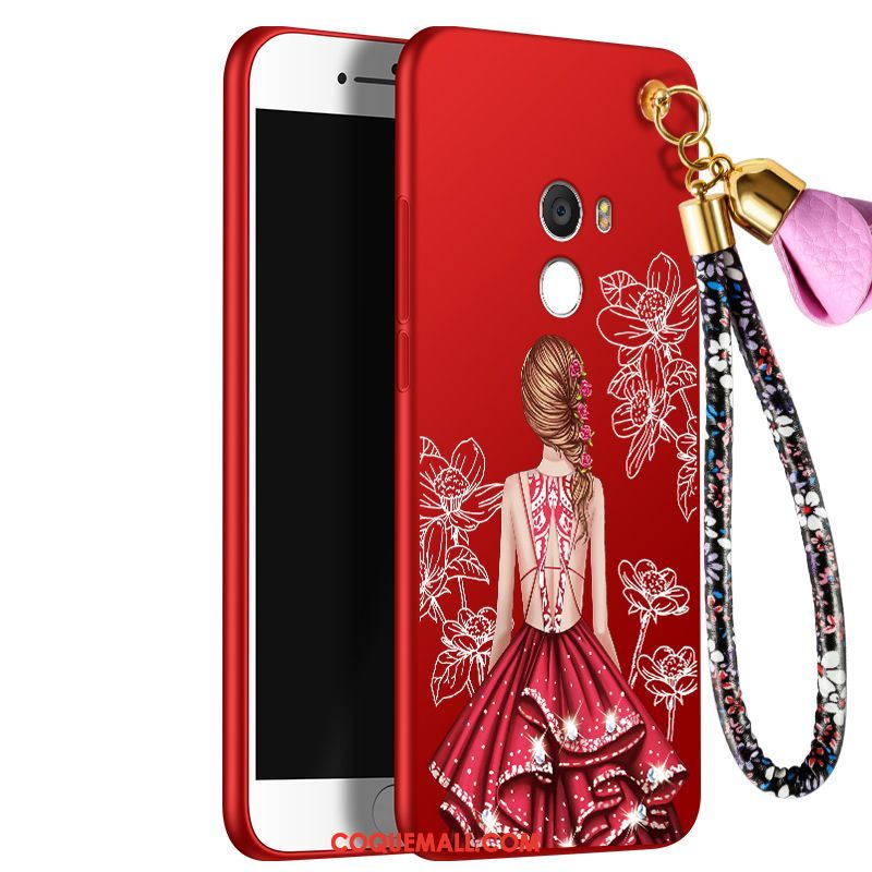Étui Xiaomi Mi Mix 2 Petit Téléphone Portable Protection, Coque Xiaomi Mi Mix 2 Tout Compris Rouge Beige