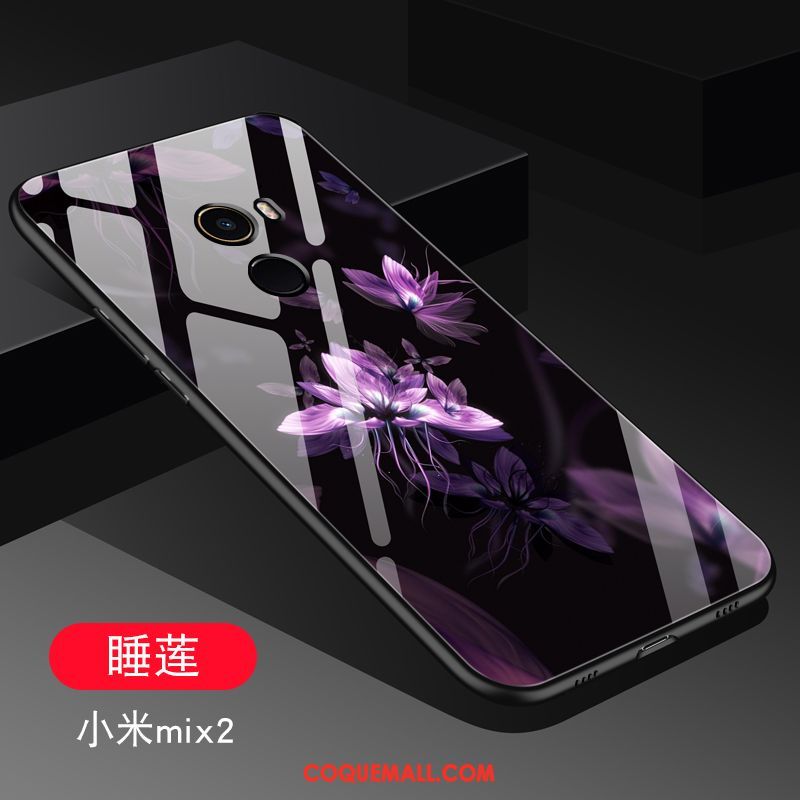 Étui Xiaomi Mi Mix 2 Violet Incassable Protection, Coque Xiaomi Mi Mix 2 Silicone Petit Beige