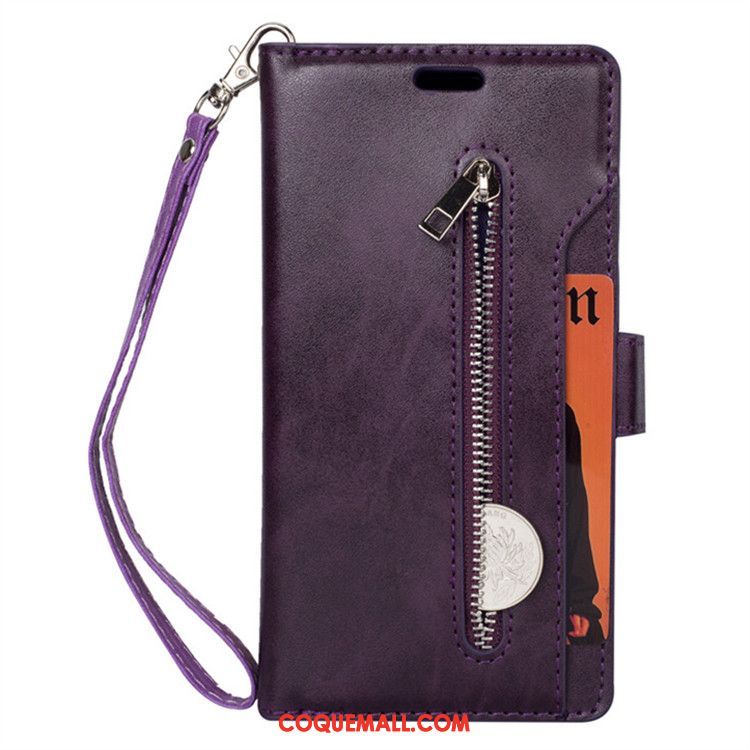Étui Xiaomi Mi Mix 3 Portefeuille Carte Téléphone Portable, Coque Xiaomi Mi Mix 3 Violet Ornements Suspendus