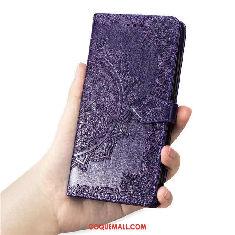 Étui Xiaomi Mi Note 10 Lite Téléphone Portable Rouge Incassable, Coque Xiaomi Mi Note 10 Lite Jeunesse Violet Beige