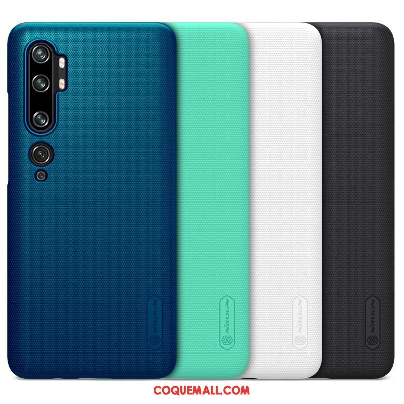Étui Xiaomi Mi Note 10 Petit Protection Incassable, Coque Xiaomi Mi Note 10 Téléphone Portable Délavé En Daim Beige