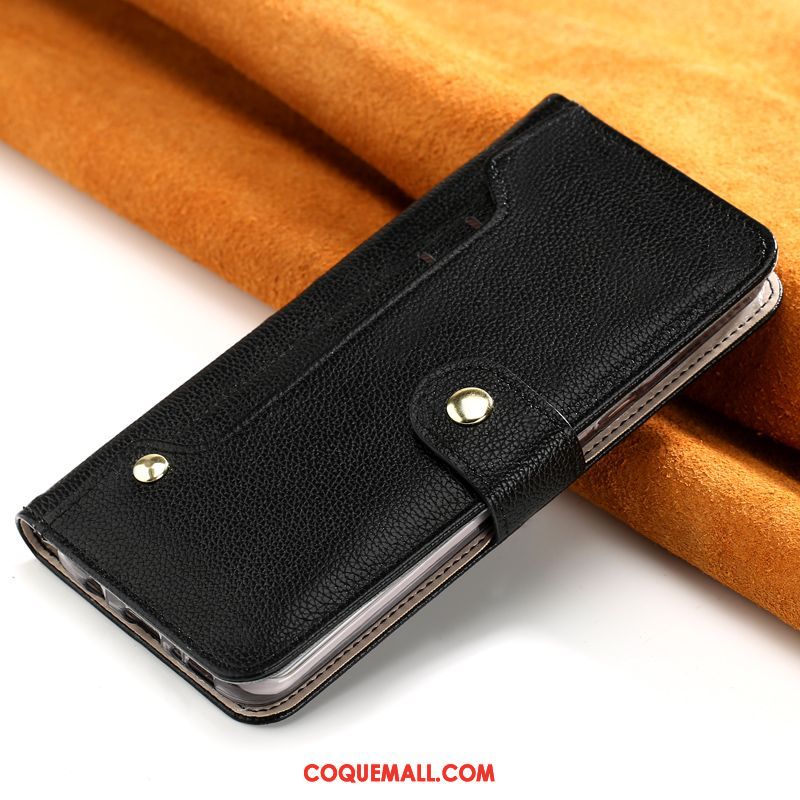 Étui Xiaomi Redmi 6 Petit Clamshell Incassable, Coque Xiaomi Redmi 6 Noir Téléphone Portable Beige
