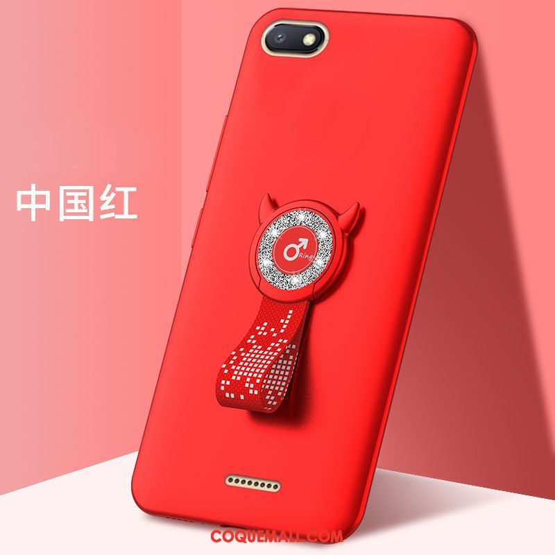 Étui Xiaomi Redmi 6a Protection Net Rouge Difficile, Coque Xiaomi Redmi 6a Amoureux Délavé En Daim Beige