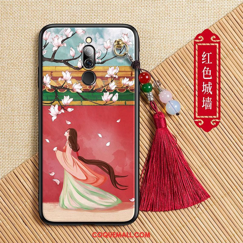 Étui Xiaomi Redmi 8 Incassable Marque De Tendance Peinture, Coque Xiaomi Redmi 8 Rouge Téléphone Portable Beige
