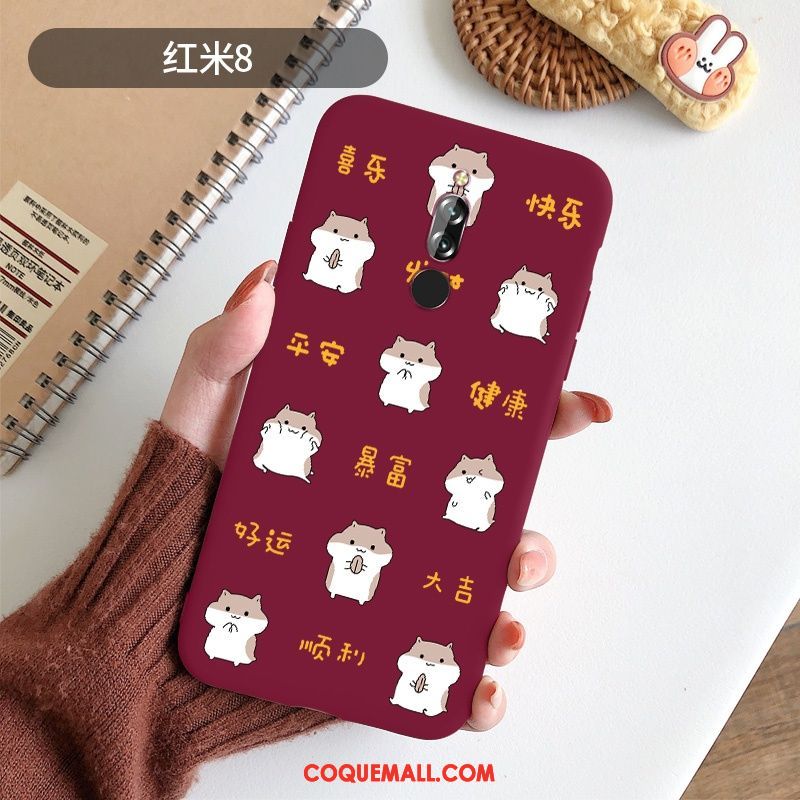Étui Xiaomi Redmi 8 Petit Téléphone Portable Incassable, Coque Xiaomi Redmi 8 Tout Compris Fluide Doux Beige