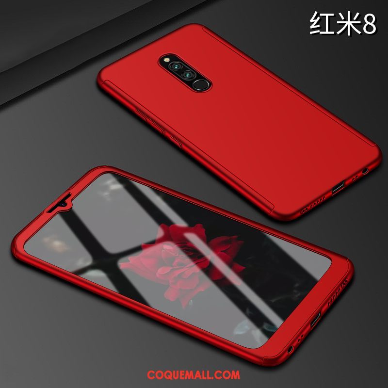 Étui Xiaomi Redmi 8 Protection Tout Compris Téléphone Portable, Coque Xiaomi Redmi 8 Délavé En Daim Incassable Beige