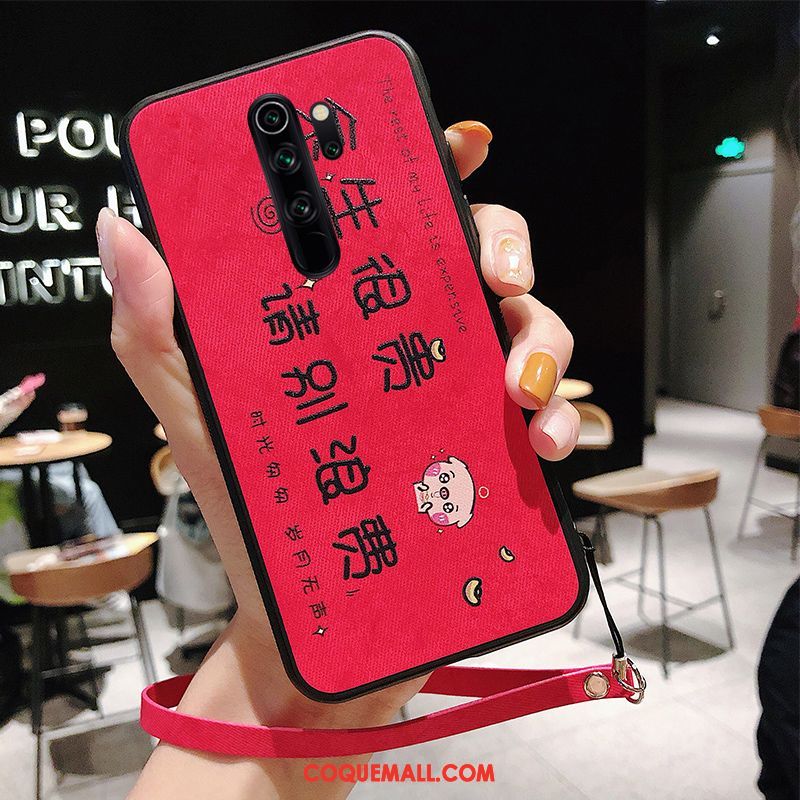 Étui Xiaomi Redmi Note 8 Pro Modèle Fleurie Tout Compris Téléphone Portable, Coque Xiaomi Redmi Note 8 Pro Rouge Membrane Beige